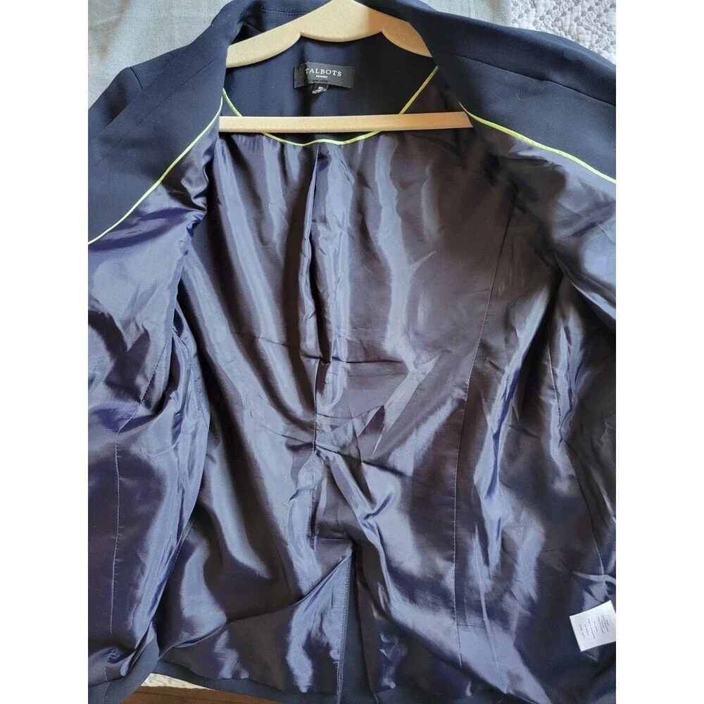 Talbots Blazer Women 8P  Navy Blue Single Button
